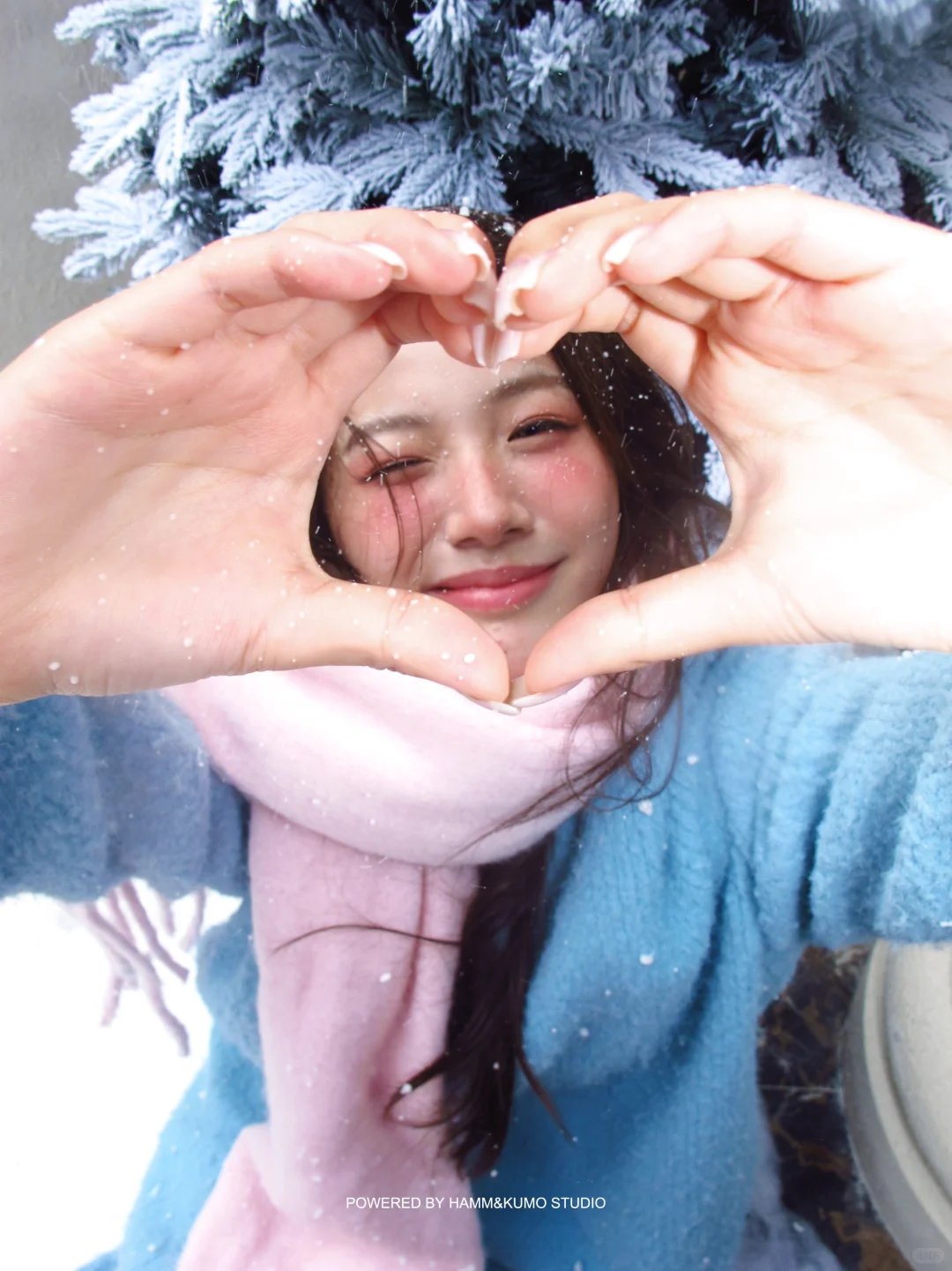 “她的笑容 融化了雪❄️”｜HammKumo雪景写真的