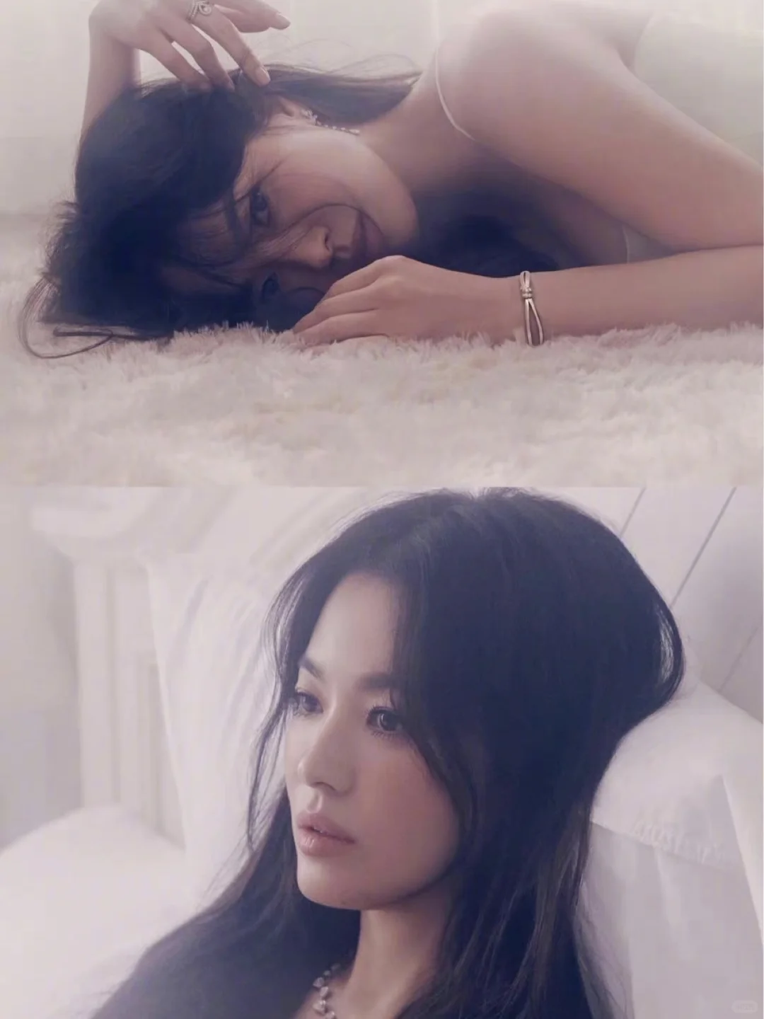 宋慧乔杂志造型，慵懒又性感