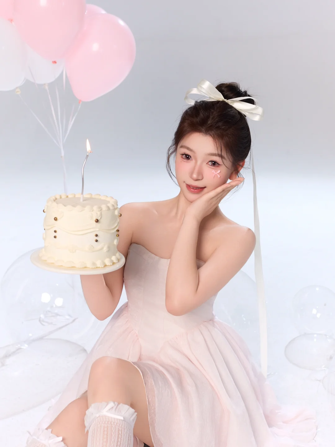 超可爱的韩系粉色生日写真🎀｜泸州写真