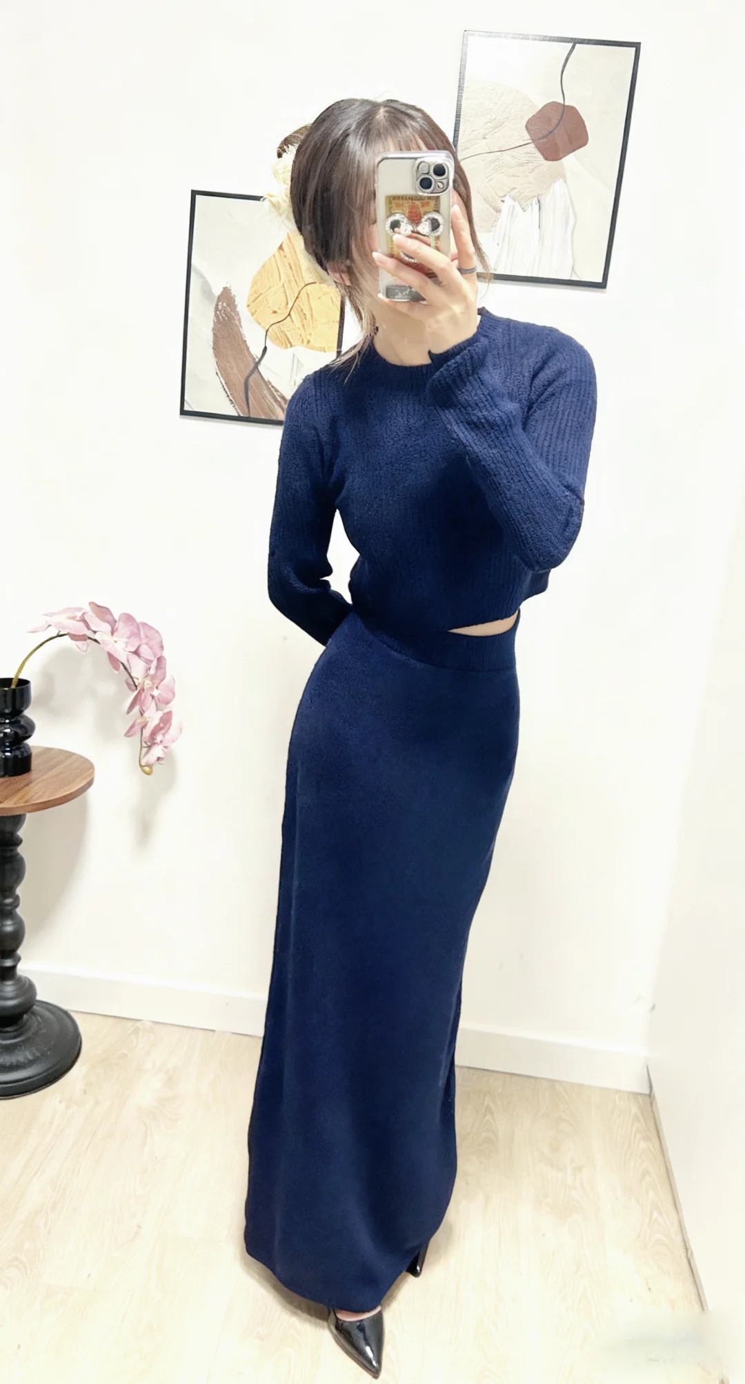 💙深海蓝调针织套装