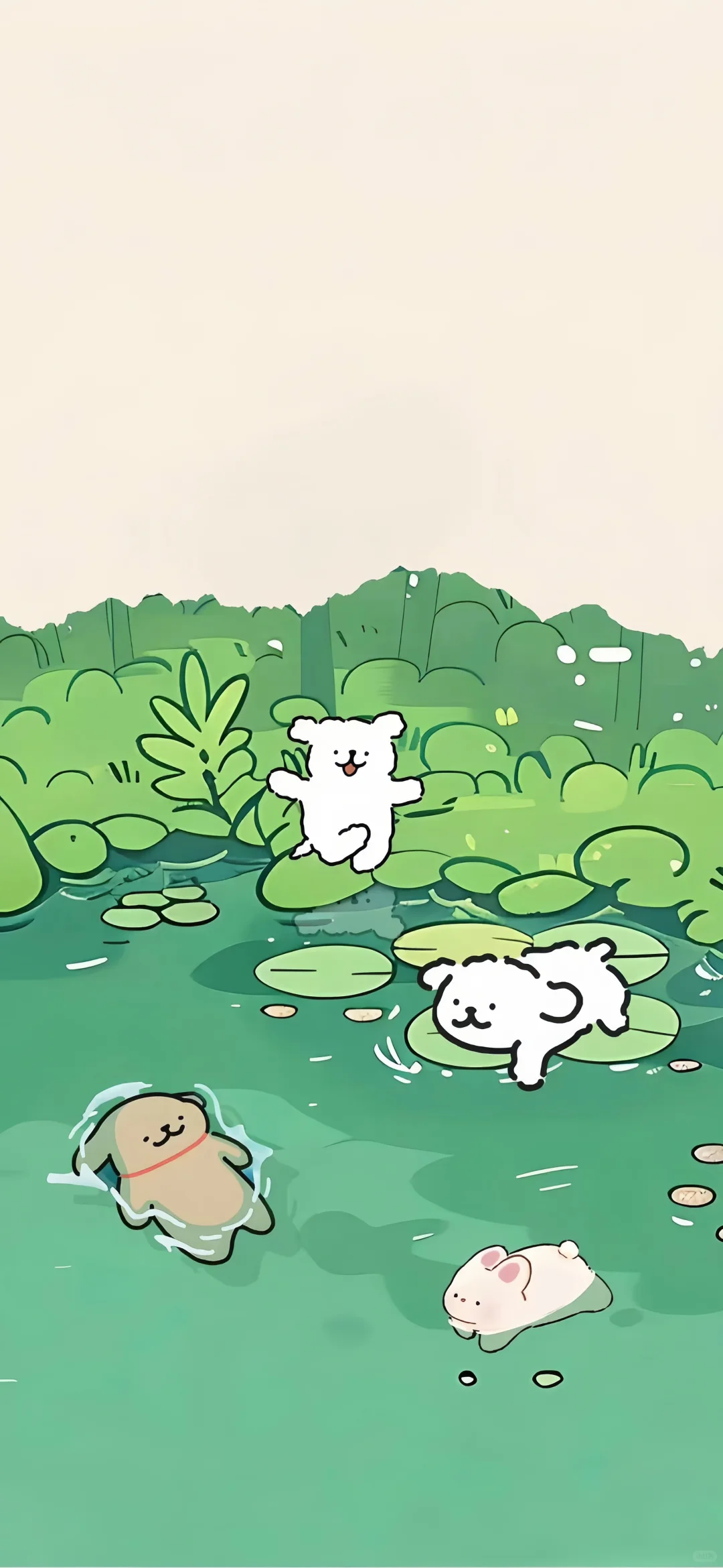 线条小狗🐶的壁纸~