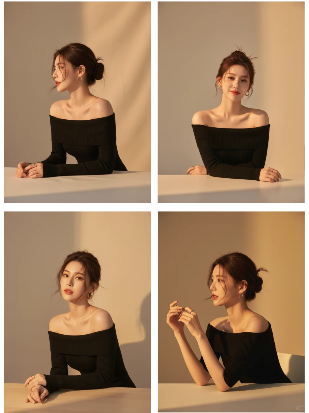 用AI生成明星同款韩系优雅知性写真！