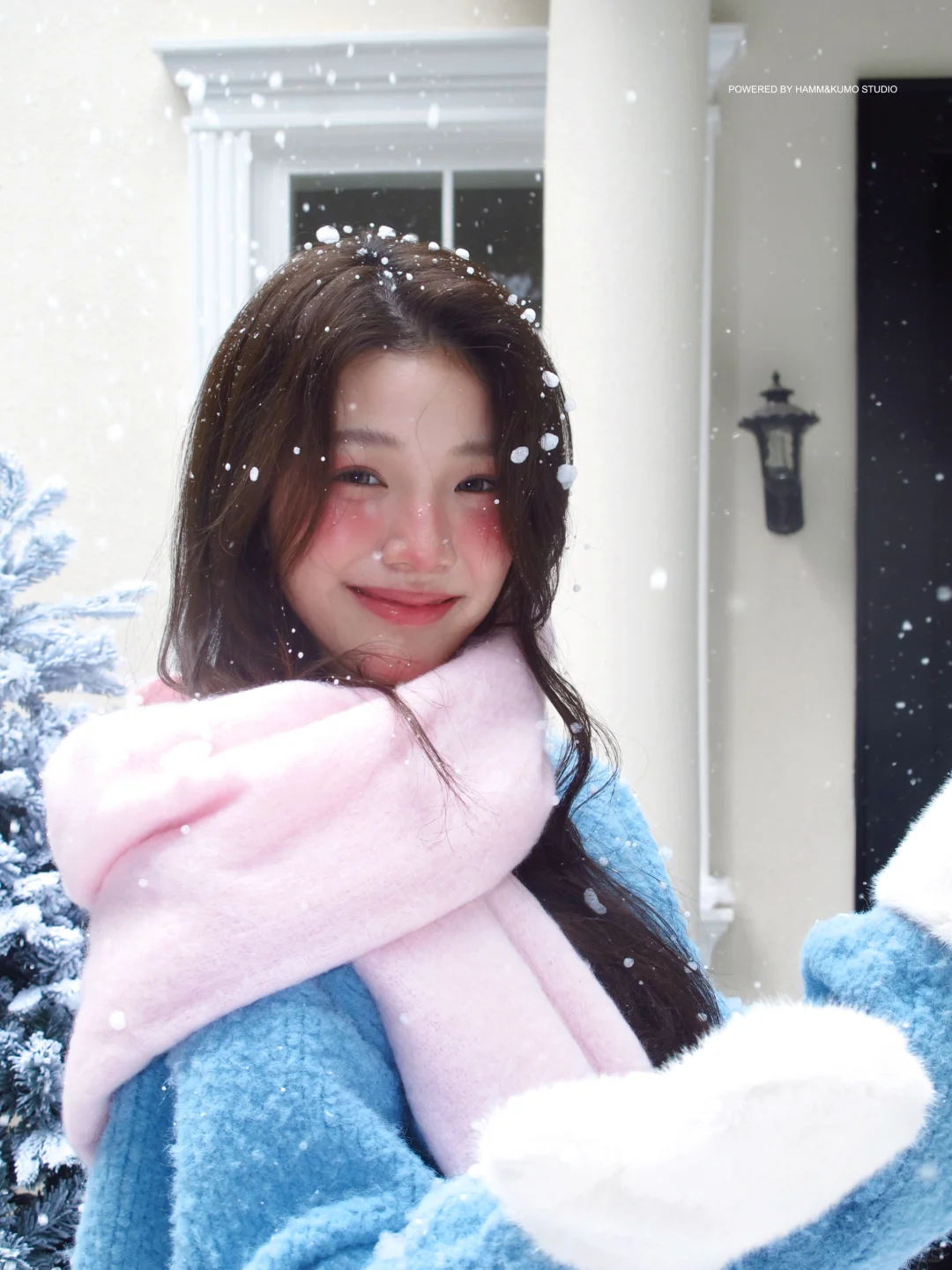 “她的笑容 融化了雪❄️”｜HammKumo雪景写真的