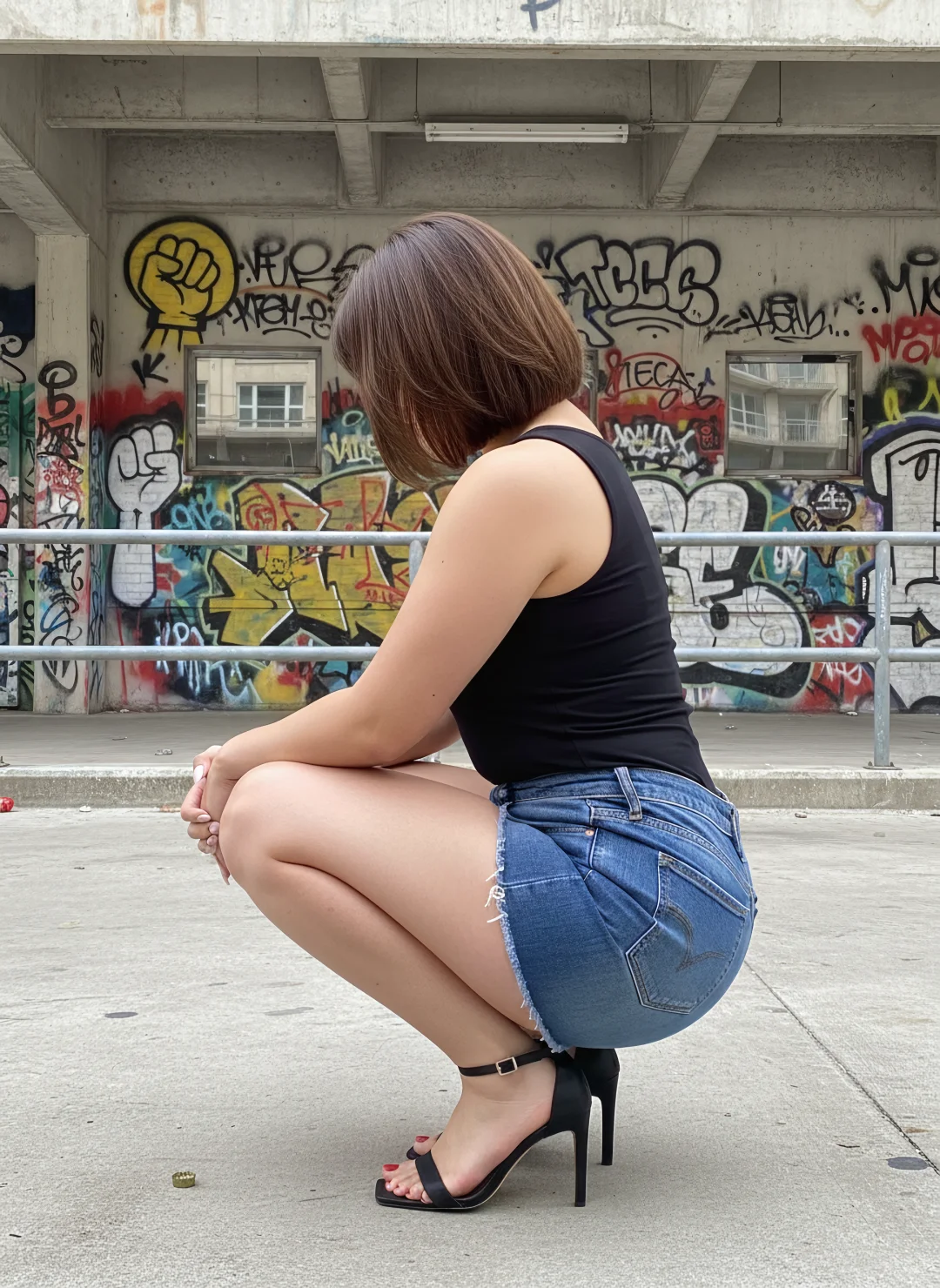 屁股翘到可以顶起哑铃了