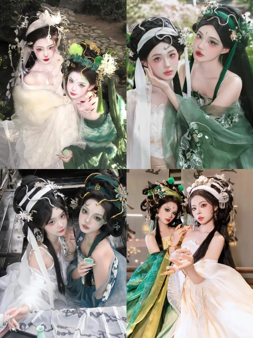 在西安尝试拍青白蛇🐍闺蜜妆造无敌了