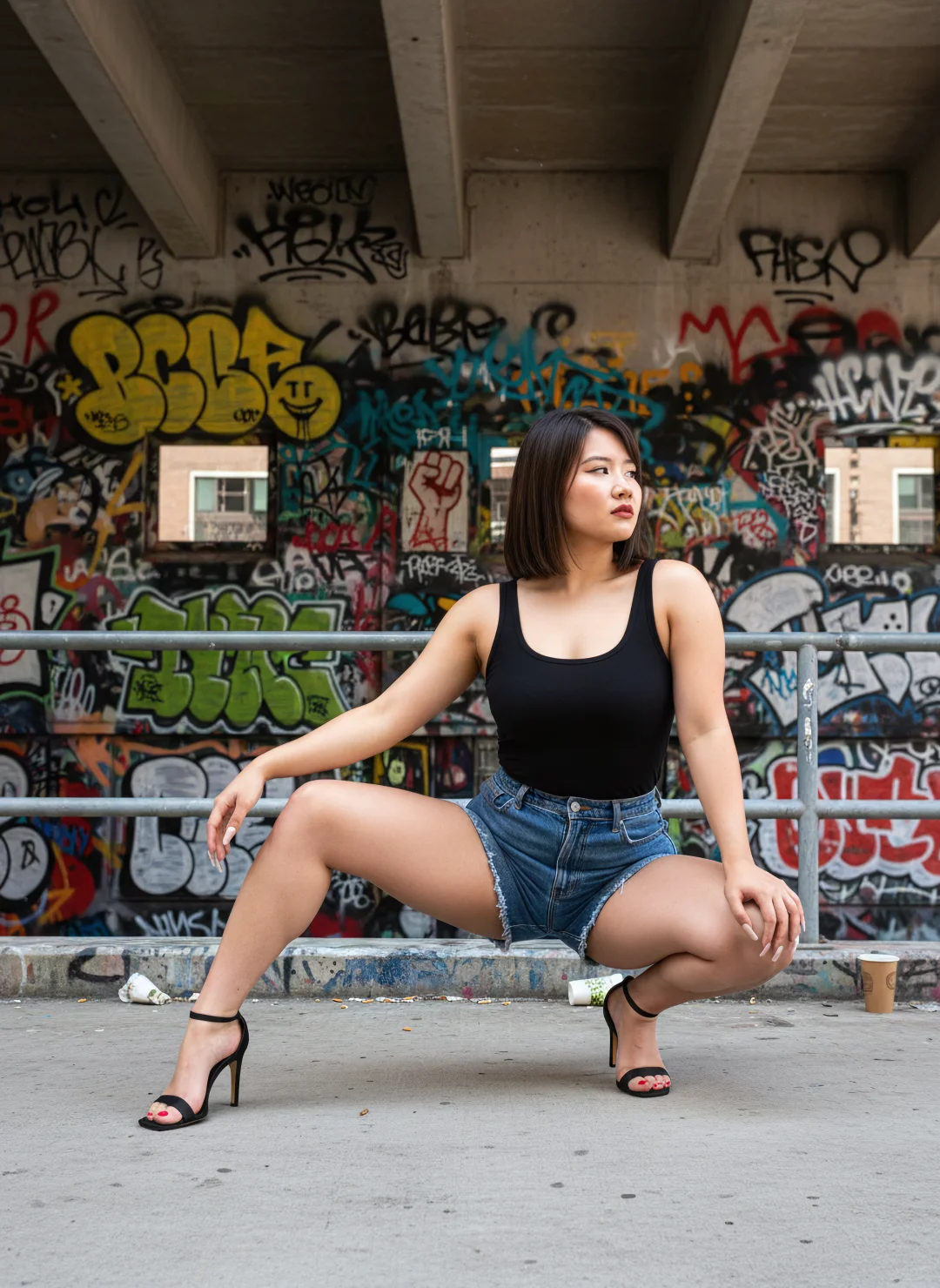 屁股翘到可以顶起哑铃了