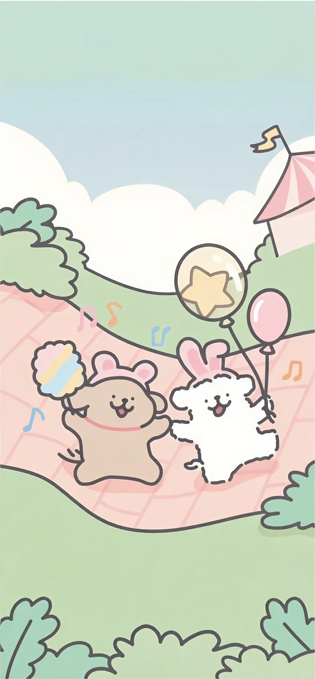 线条小狗🐶的壁纸~