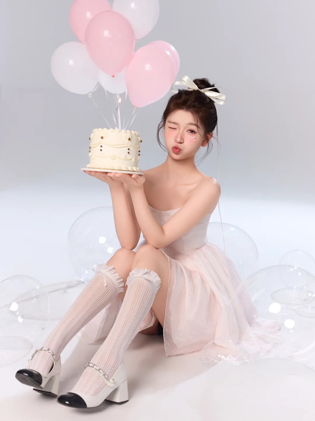 超可爱的韩系粉色生日写真🎀｜泸州写真