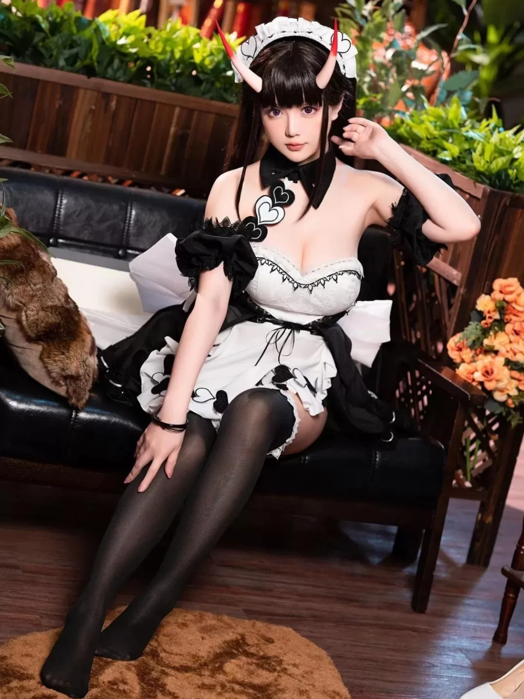 美女小姐姐的女仆Cosplay，也是非常好看的