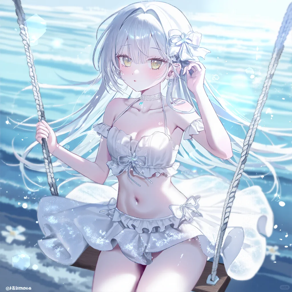 果然还是泳衣配海更适合💦礼拿谢谢