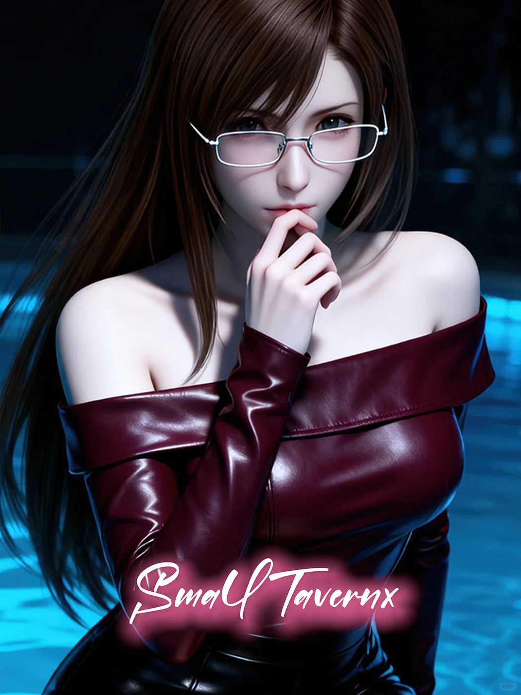 蒂法的深夜独处｜泳池边的她