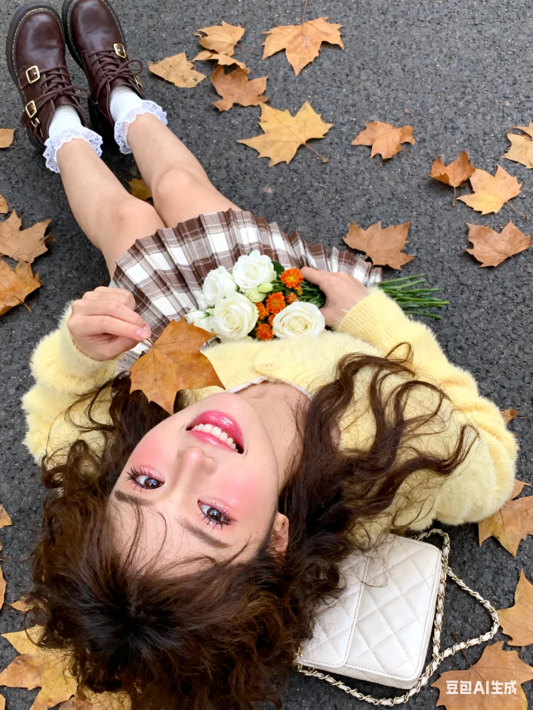 秋日氛围感真人写真(无成本豆包指令)