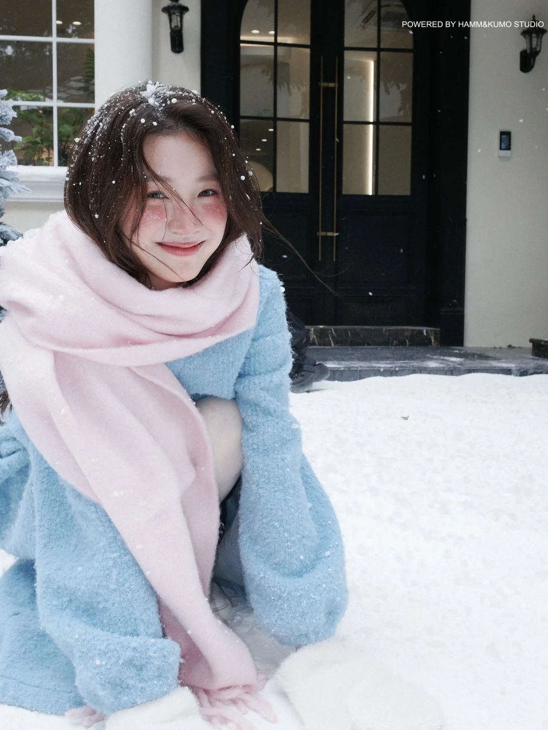 “她的笑容 融化了雪❄️”｜HammKumo雪景写真的