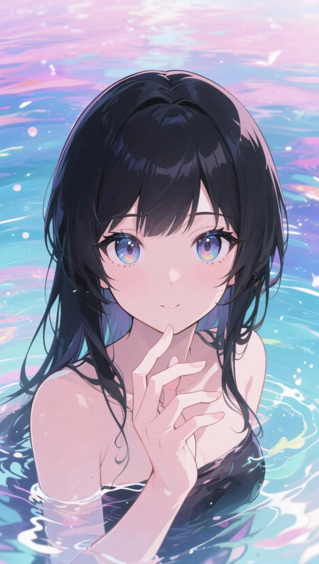 炎炎夏日，海边戏水 ｜AI头像壁纸