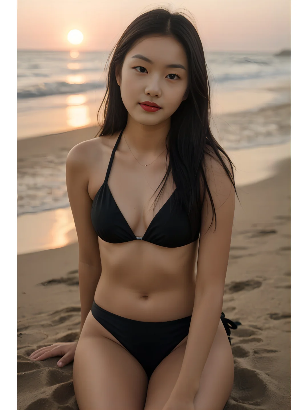 假日，黄昏，海边