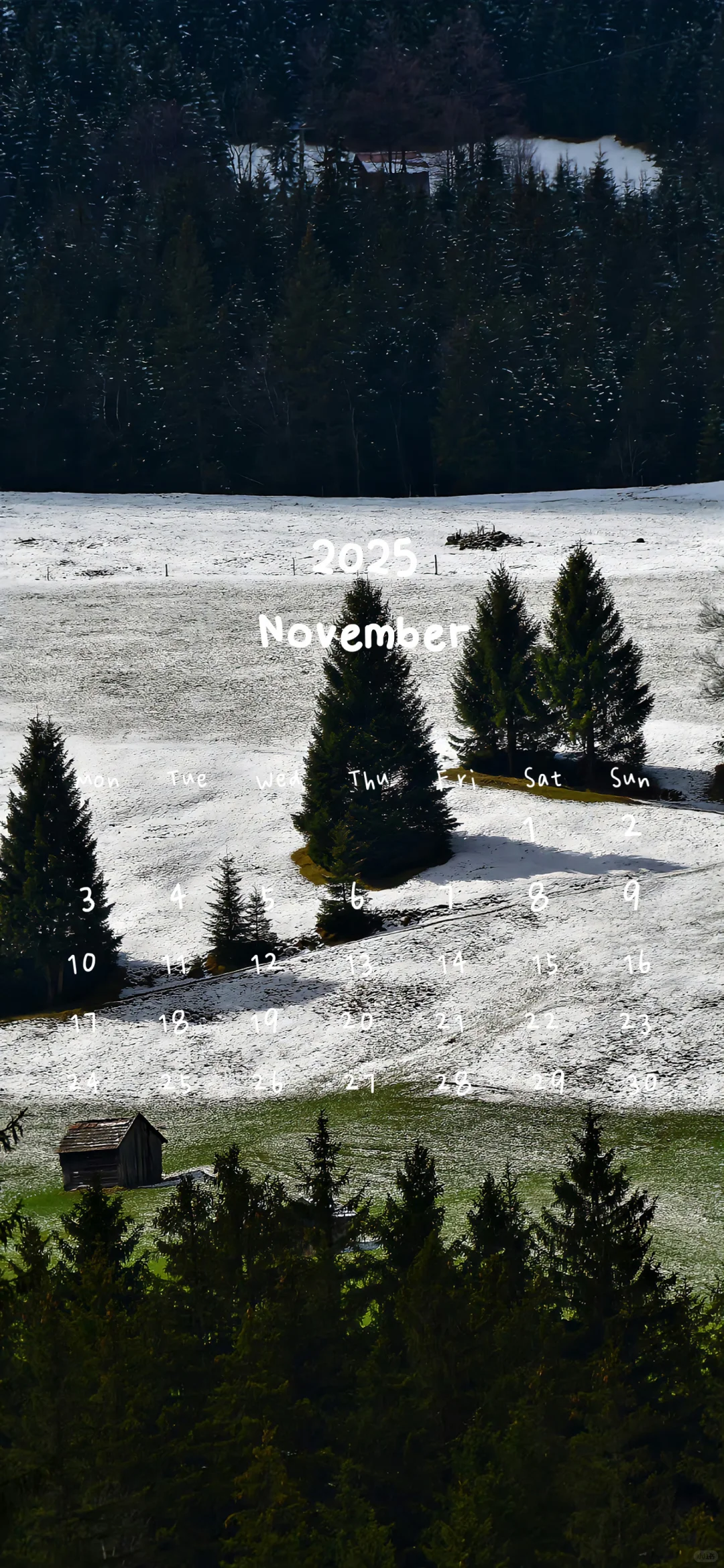 📆日历壁纸𝐒𝐡𝐚𝐫𝐞 ◡̈°｜雪景