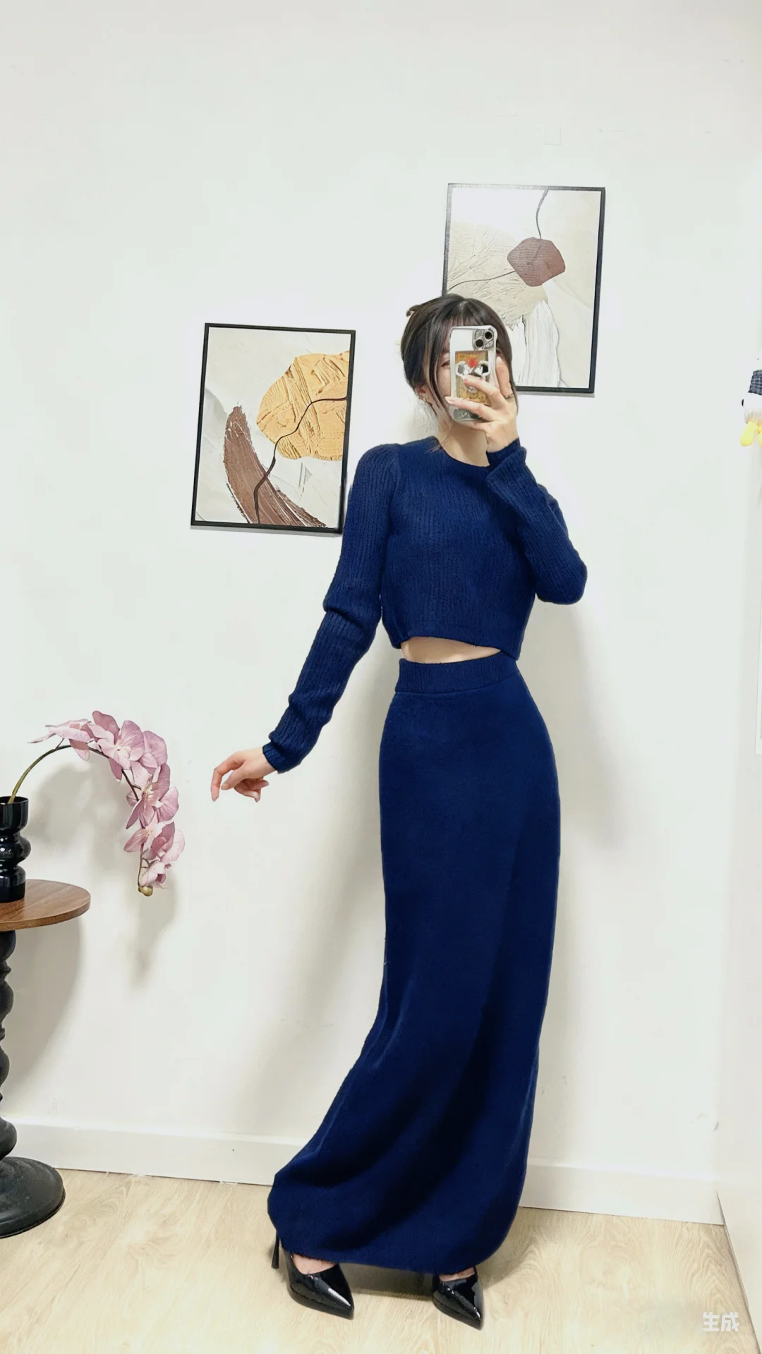 💙深海蓝调针织套装