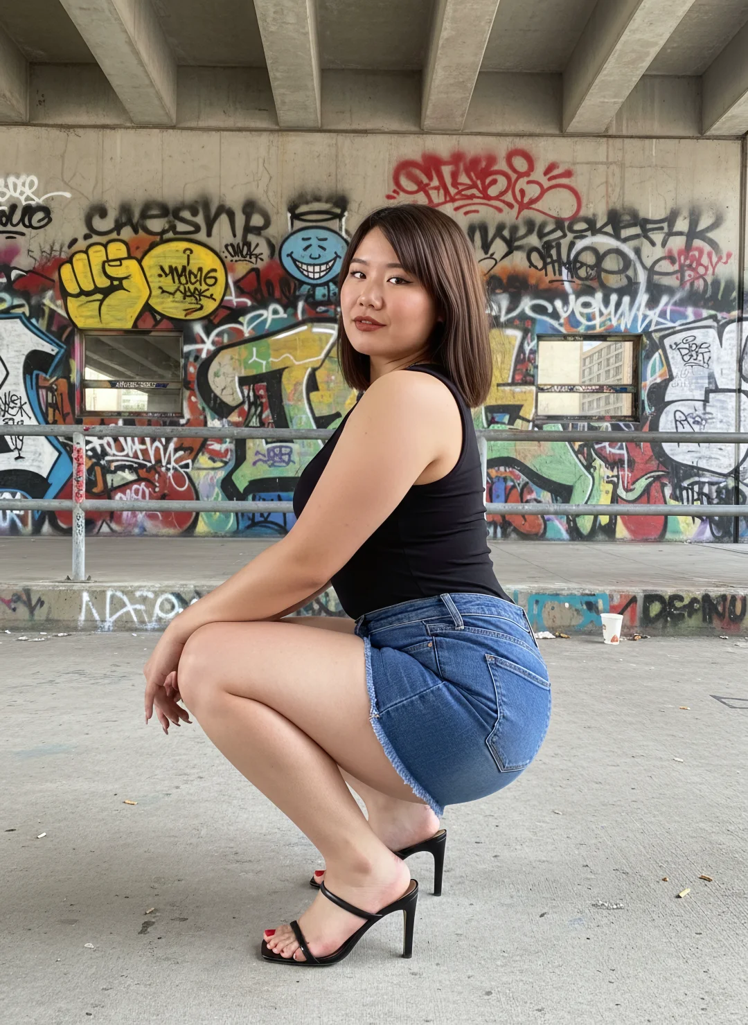 屁股翘到可以顶起哑铃了