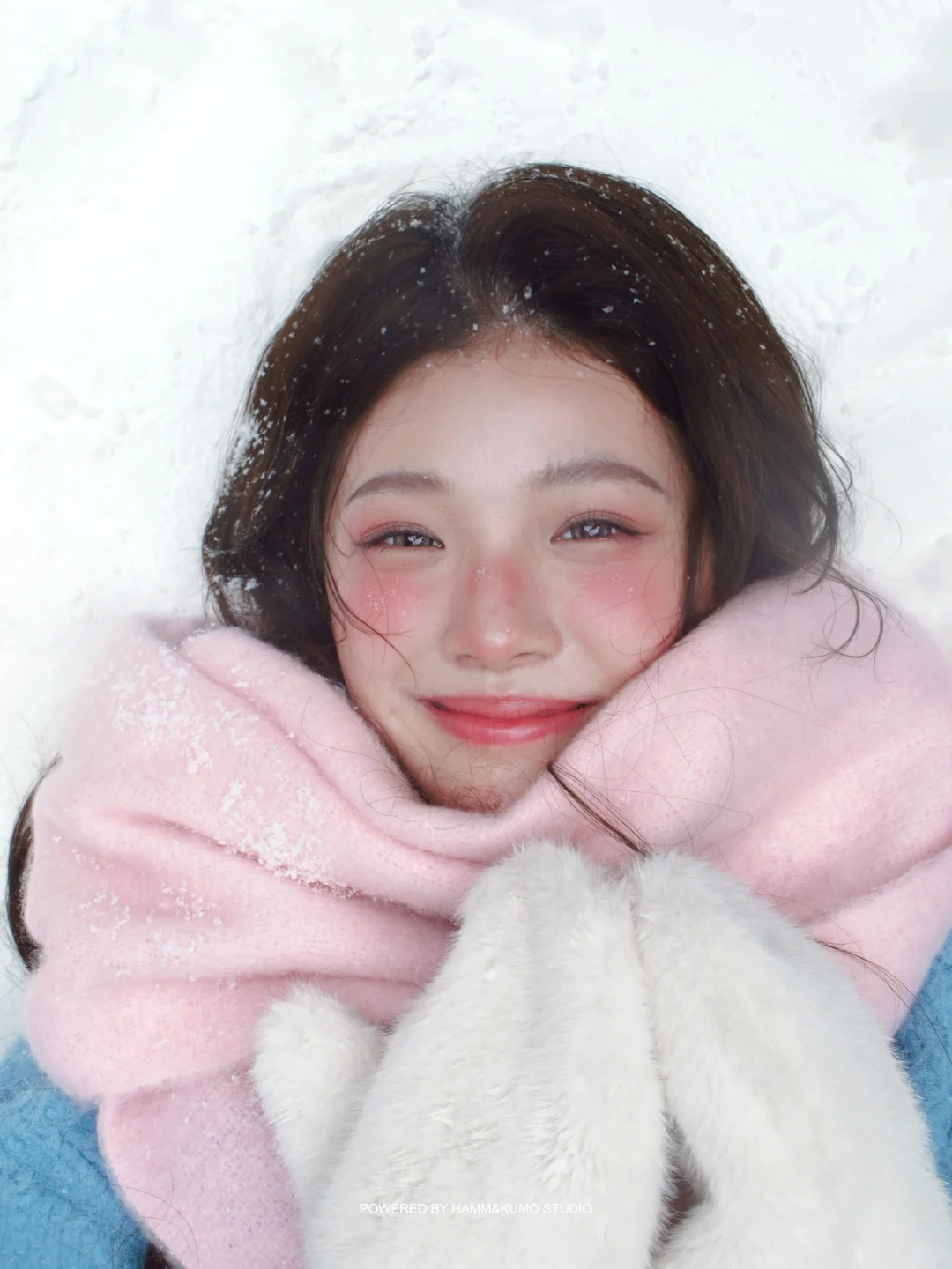 “她的笑容 融化了雪❄️”｜HammKumo雪景写真的