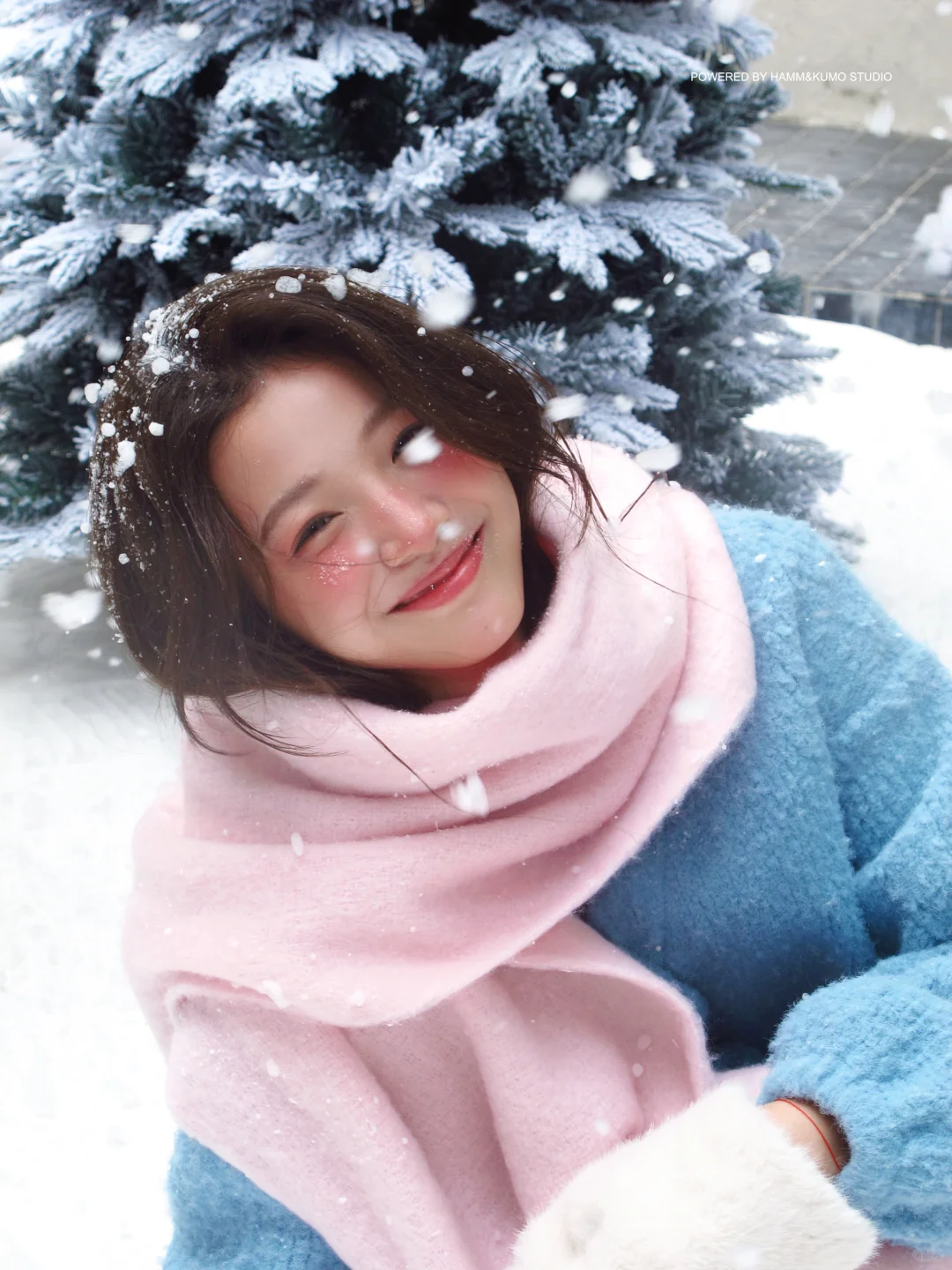 “她的笑容 融化了雪❄️”｜HammKumo雪景写真的