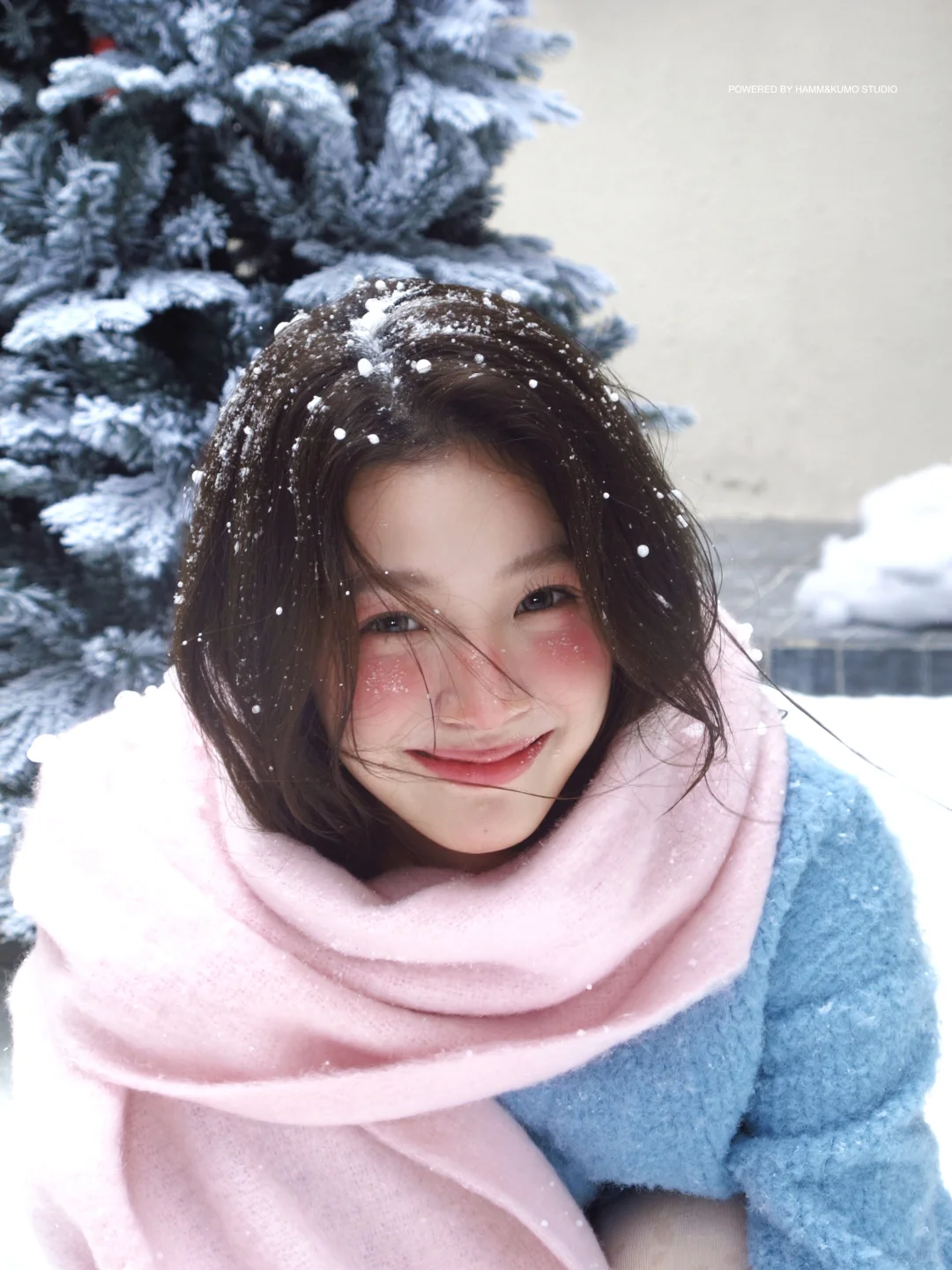 “她的笑容 融化了雪❄️”｜HammKumo雪景写真的