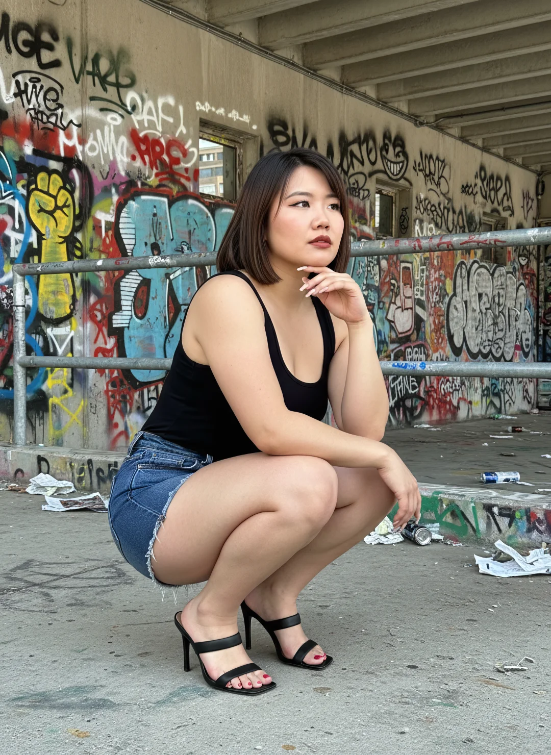 屁股翘到可以顶起哑铃了