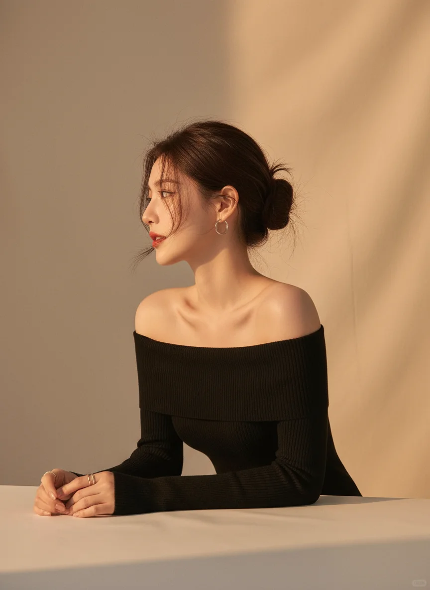 用AI生成明星同款韩系优雅知性写真！