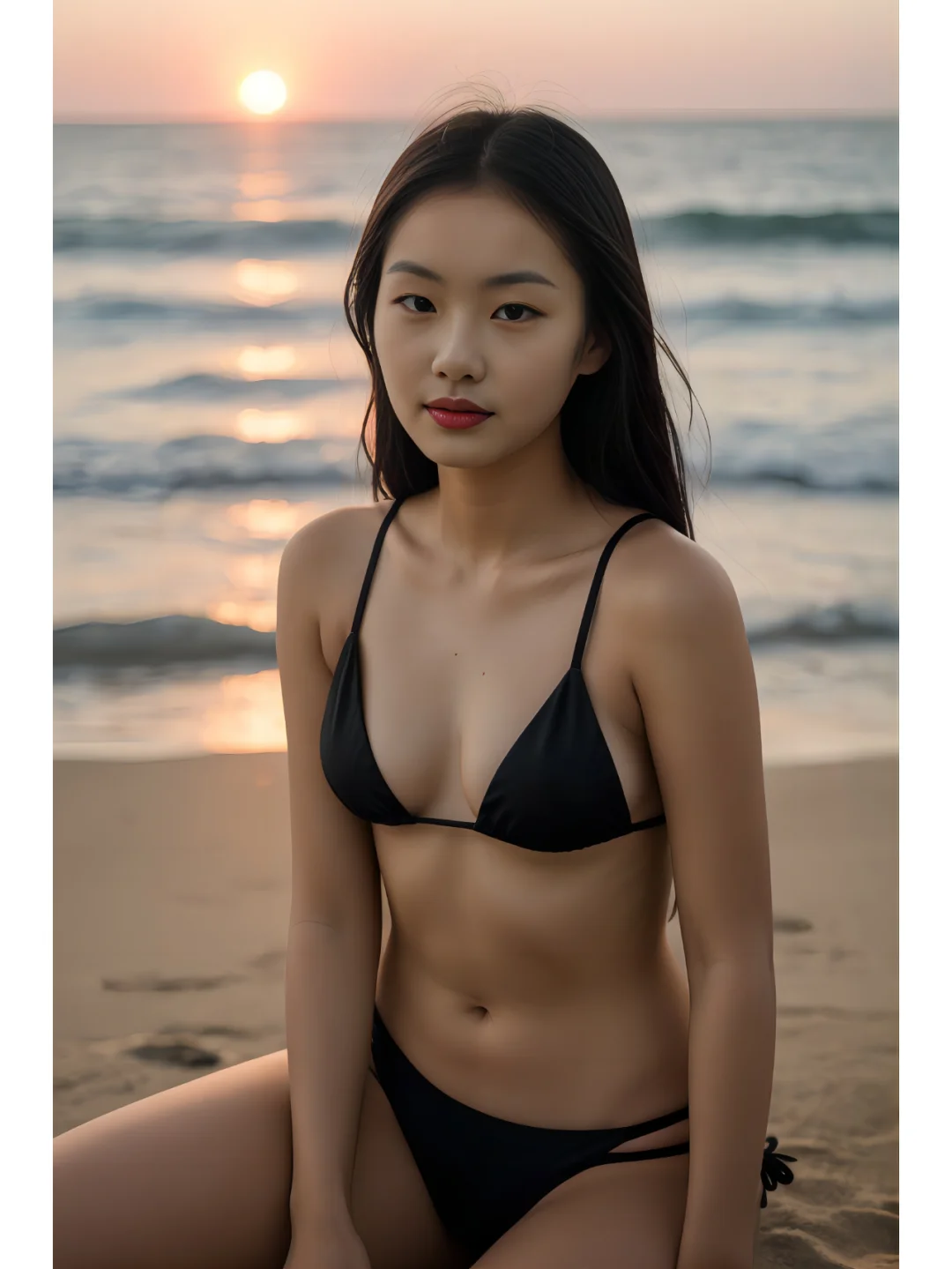 假日，黄昏，海边