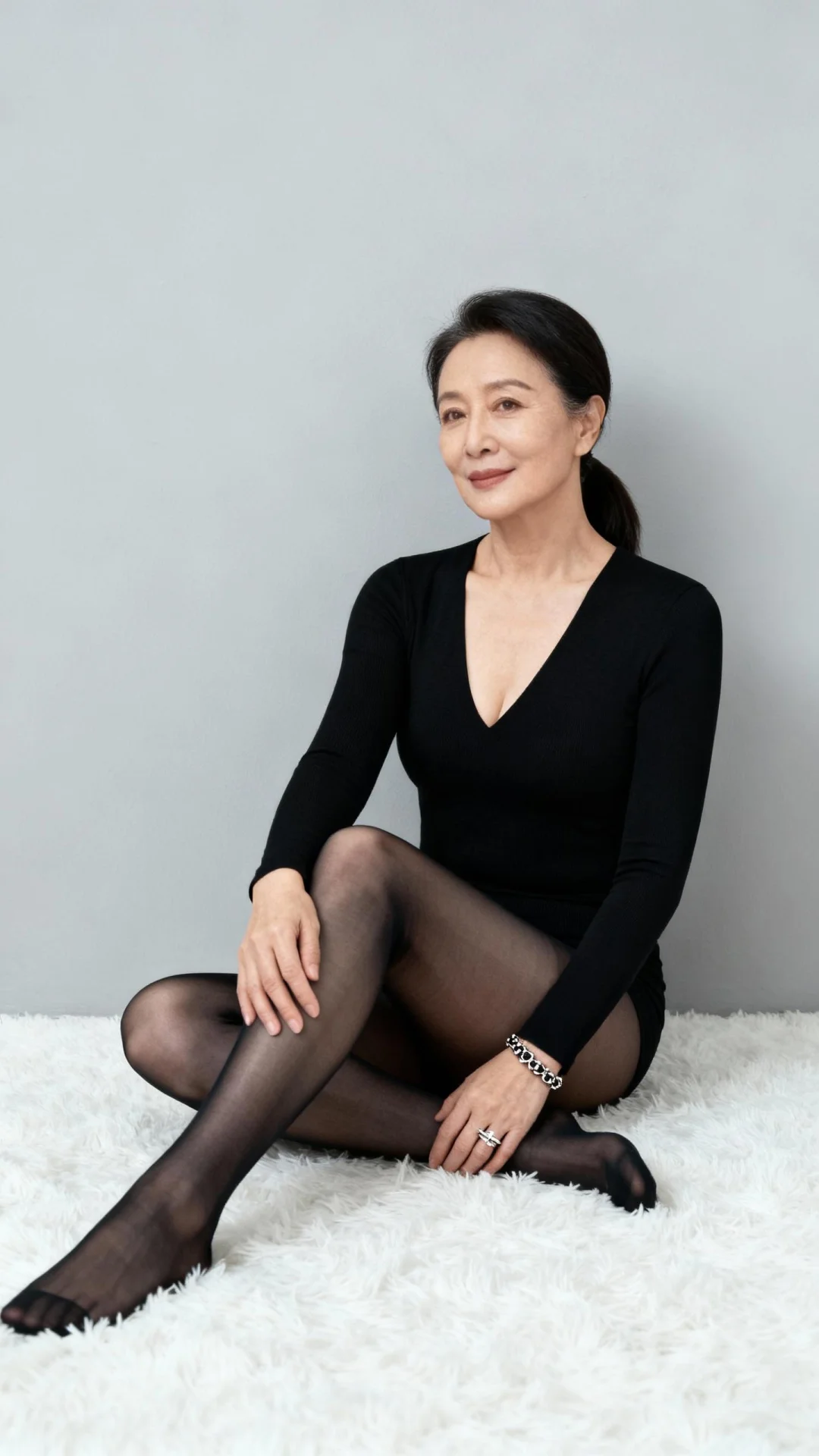 40 岁姐姐的黑丝穿搭｜把优雅穿成了具象诗