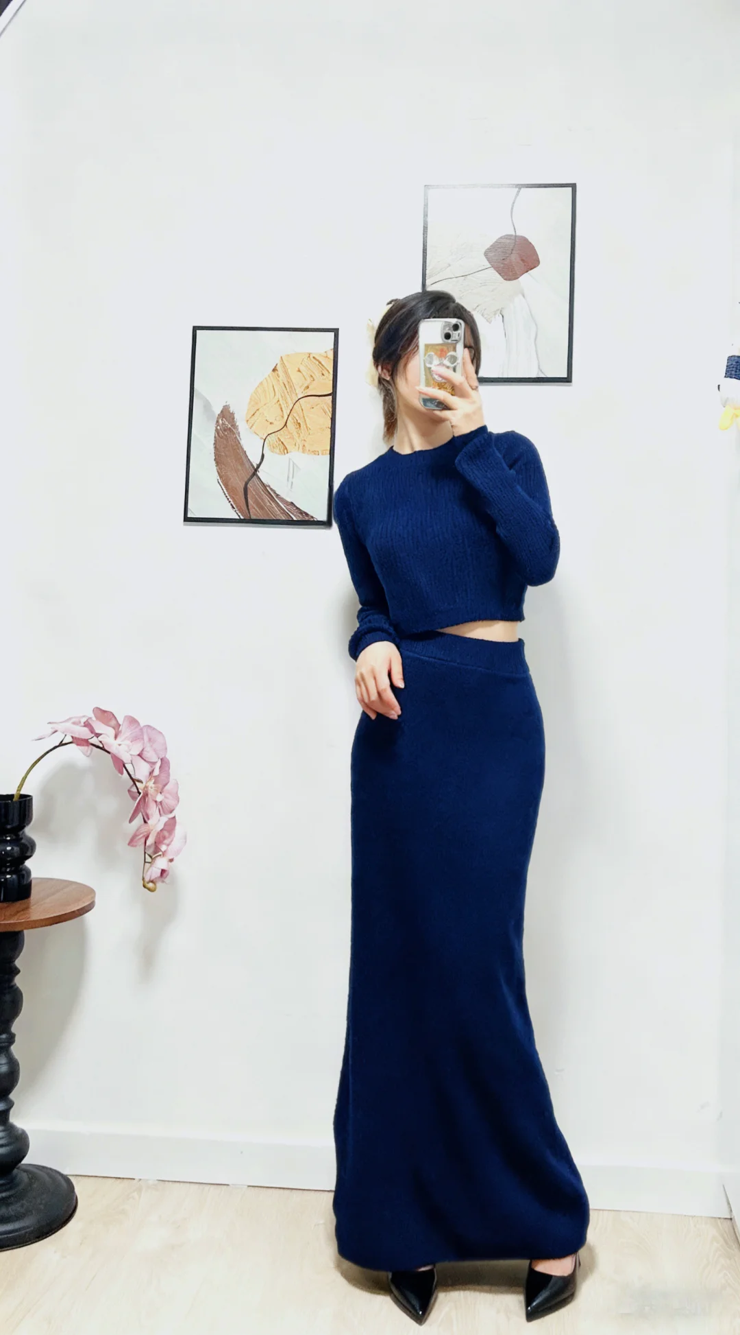 💙深海蓝调针织套装