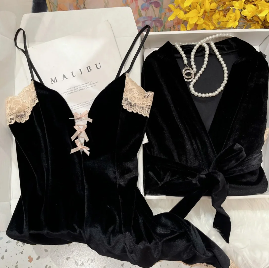 性感又神秘的黑色睡裙🖤