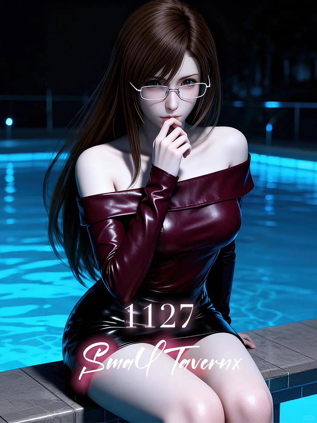 蒂法的深夜独处｜泳池边的她