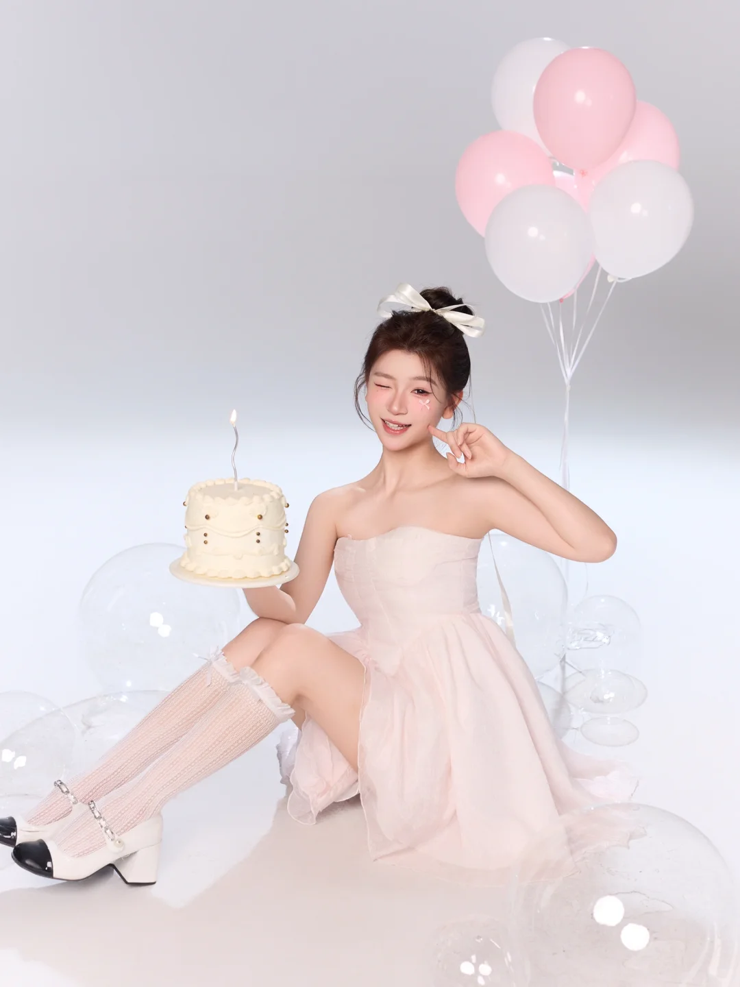 超可爱的韩系粉色生日写真🎀｜泸州写真