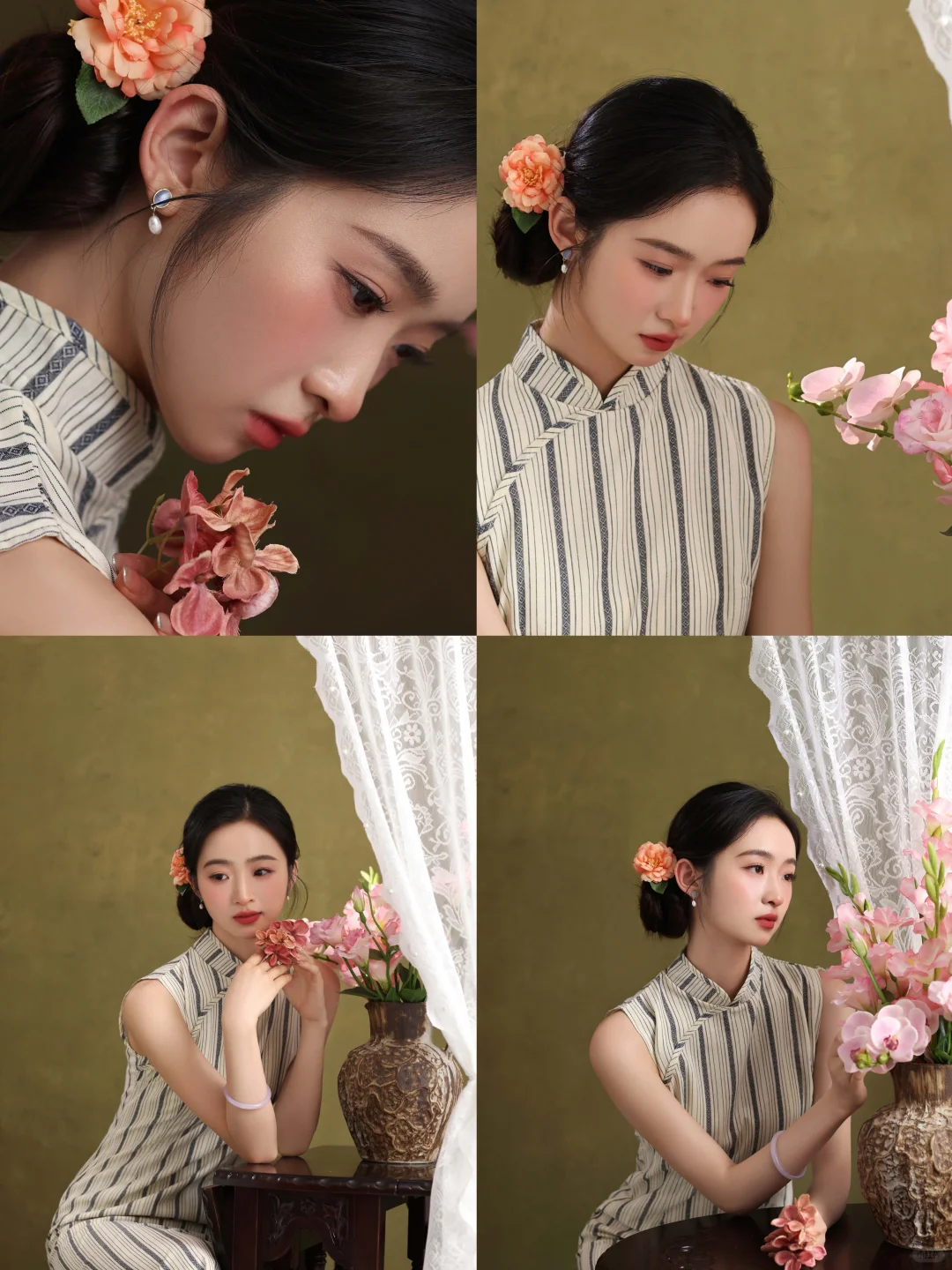 9组新中式旗袍写真，好温柔呀～