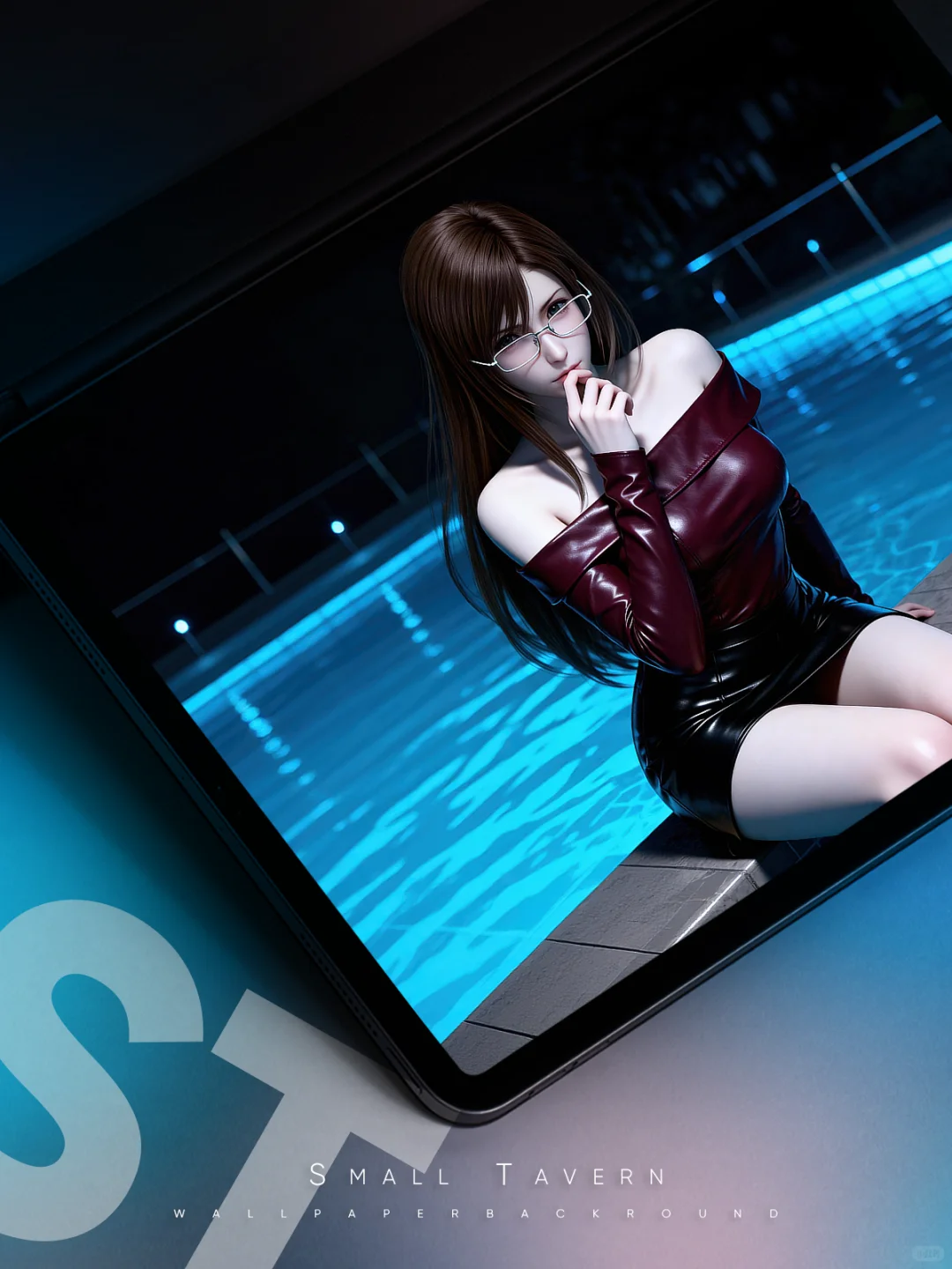 蒂法的深夜独处｜泳池边的她