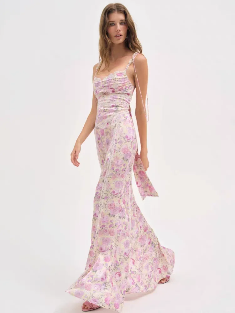 forlove&lemons缎面鱼尾裙