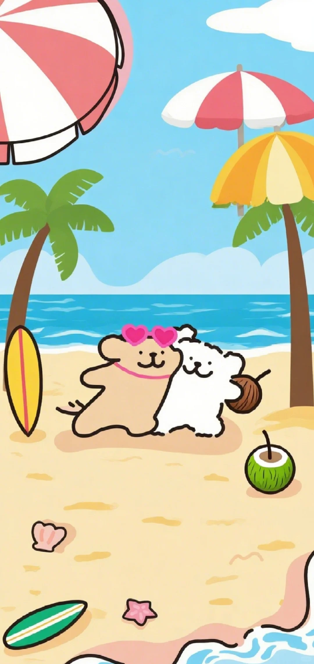 线条小狗🐶的壁纸~