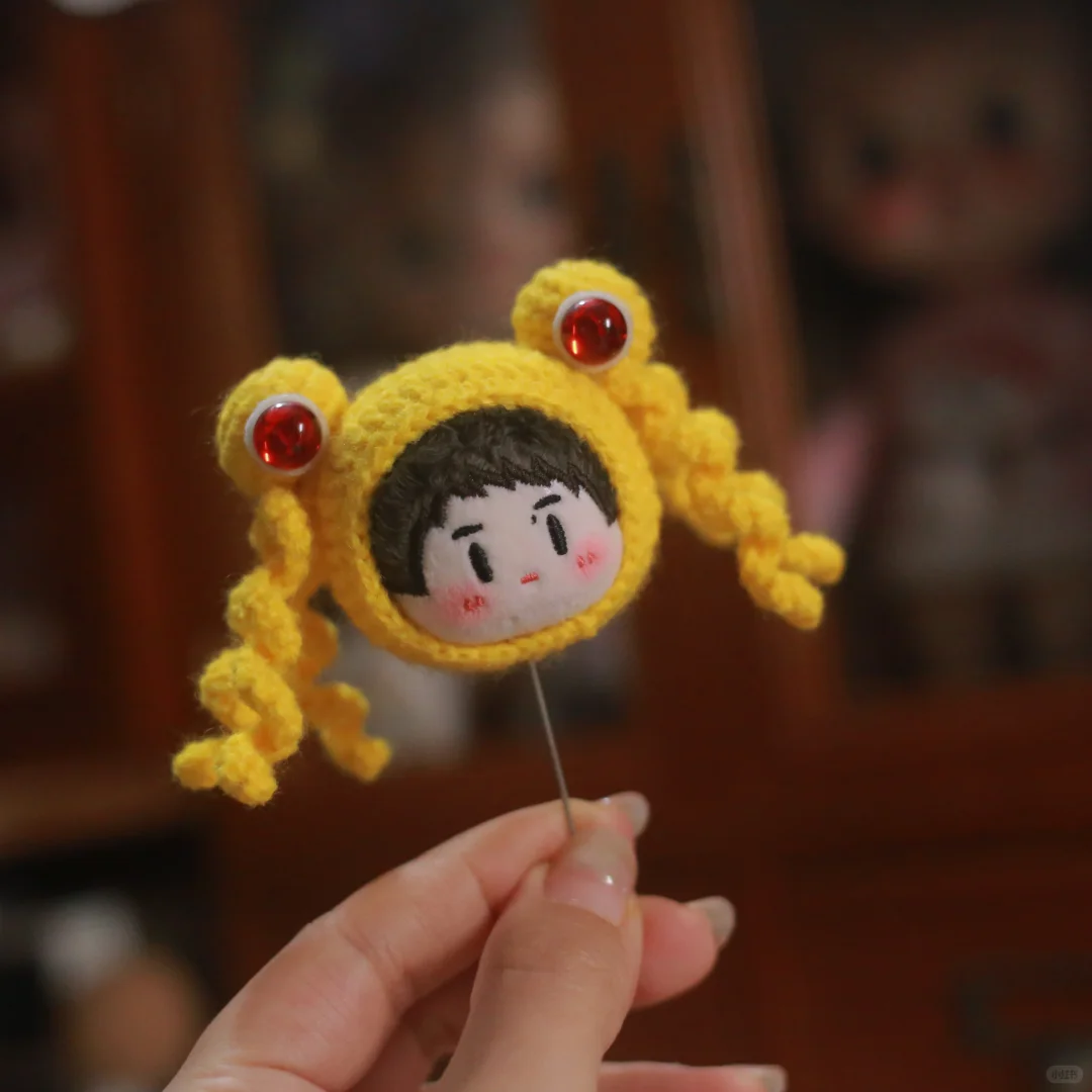 钩针5cm棉花娃娃美少女战士头套