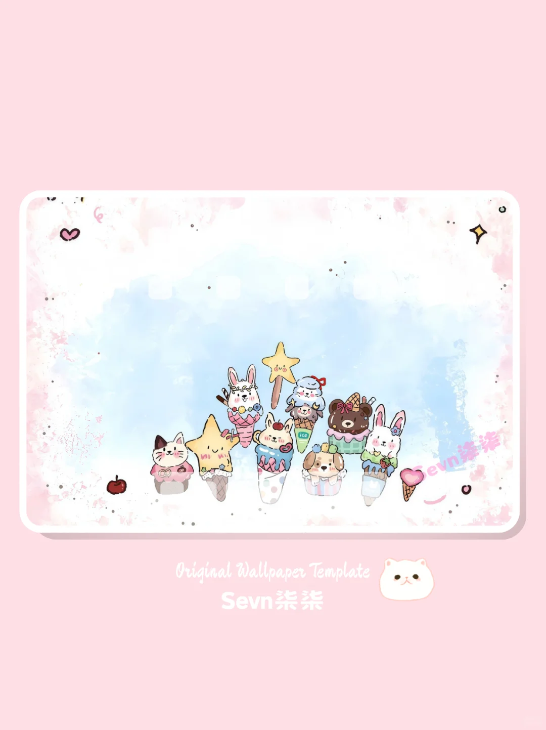 051|甜筒萌宠|iPad壁纸𖥔 ݁ ˖ִ ࣪⚝₊