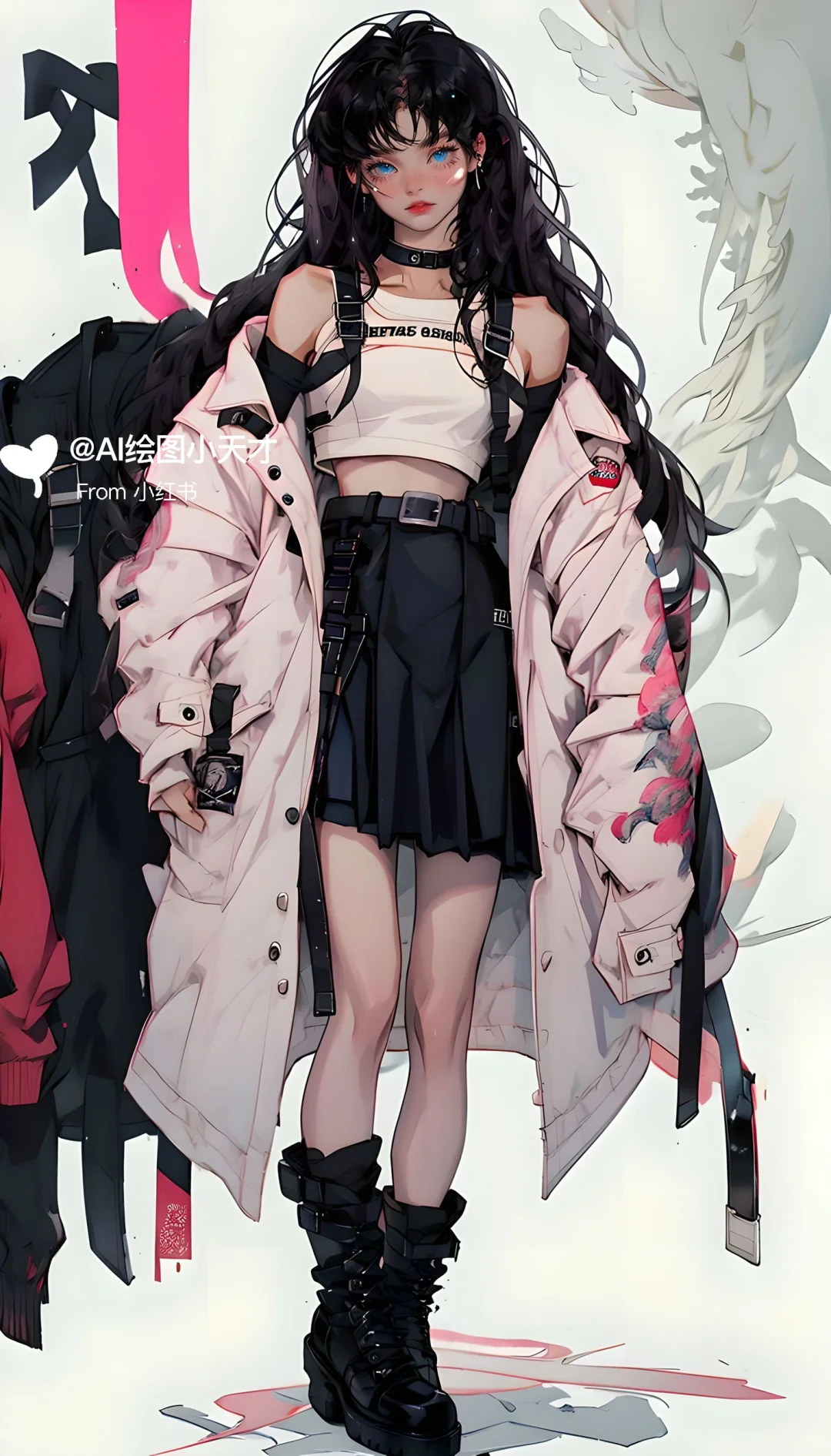 AI时尚穿搭女生壁纸