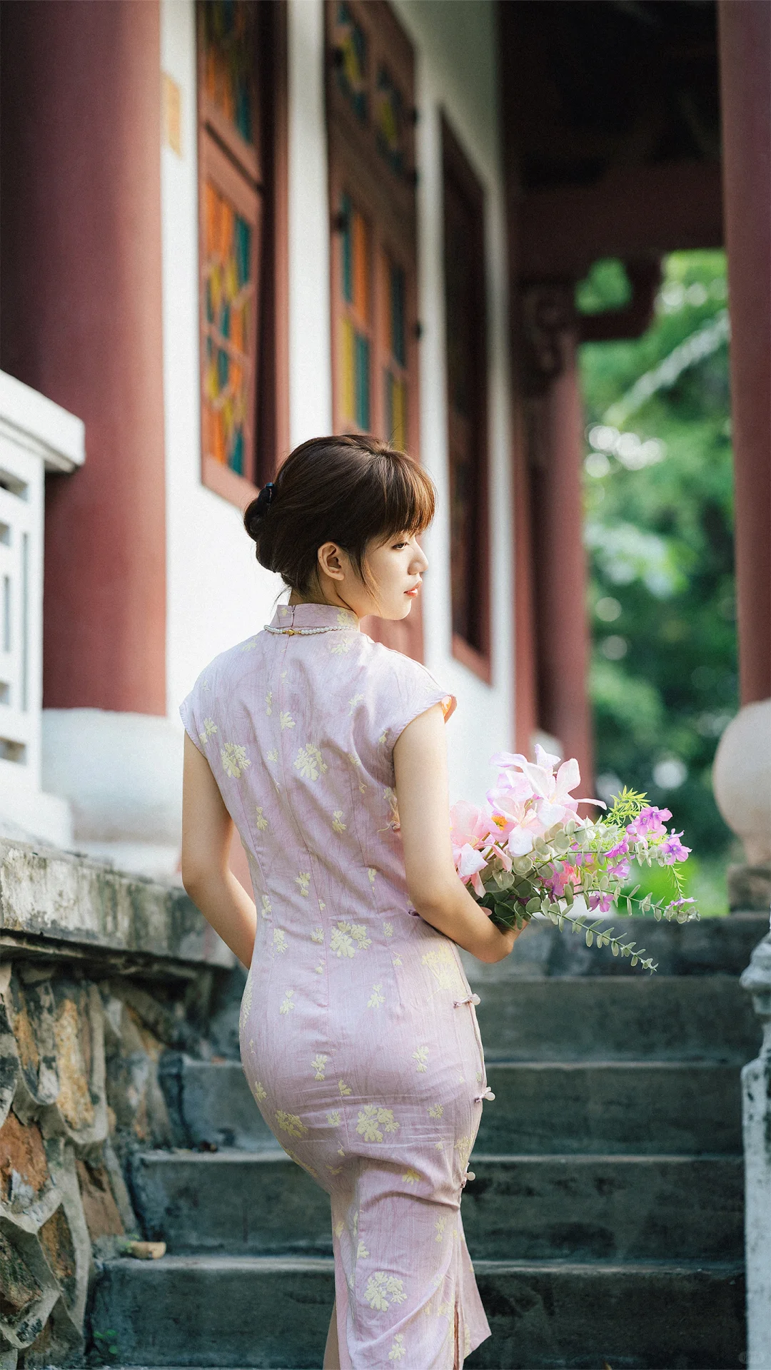 衣沾秋意浅 花与暖阳闲‖旗袍写真