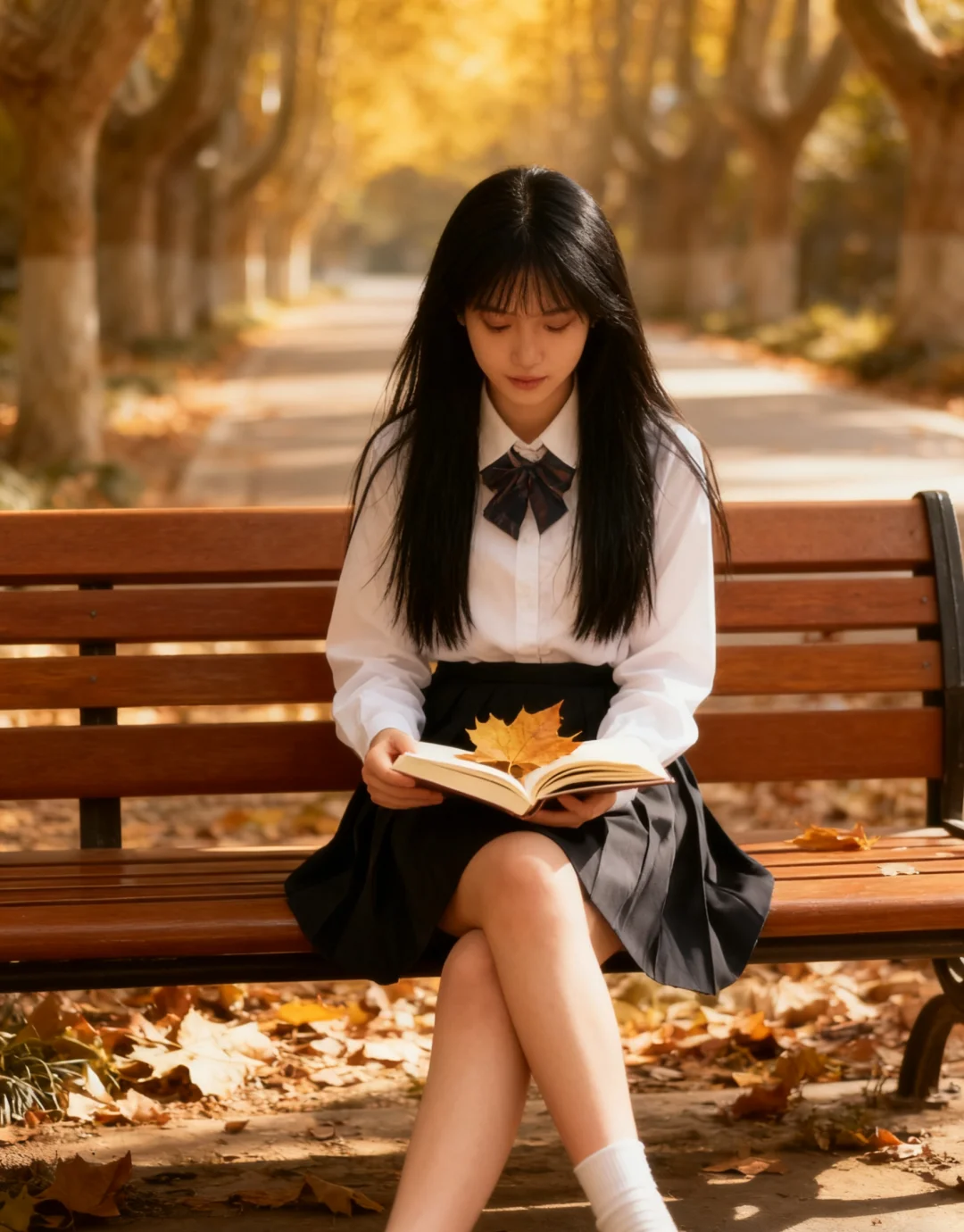 🔥秋日氛围感焊在身上！梧桐叶互动拍照姿势