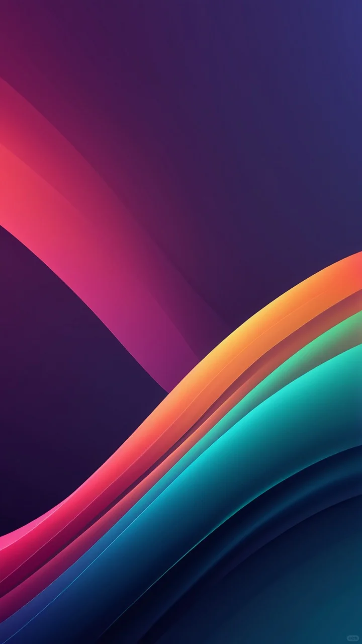 彩色的线条艺术，手机壁纸，18张