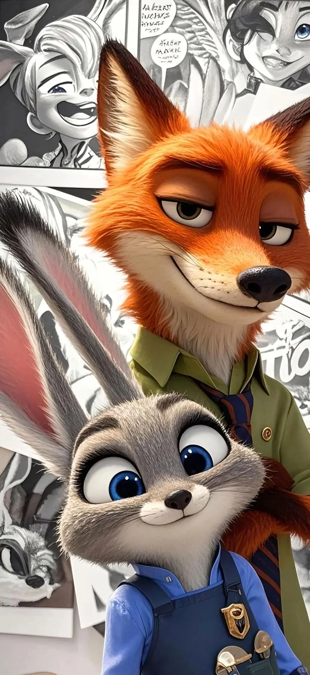 动漫情侣壁纸.尼克朱迪壁纸