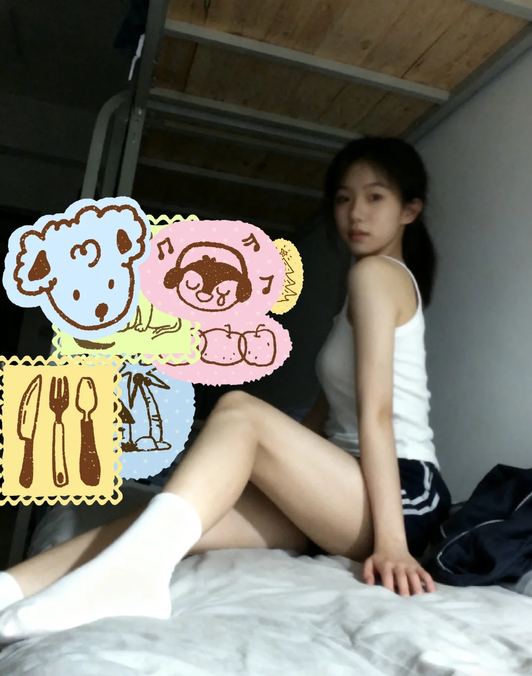 真是女生，可能穿校服不明显