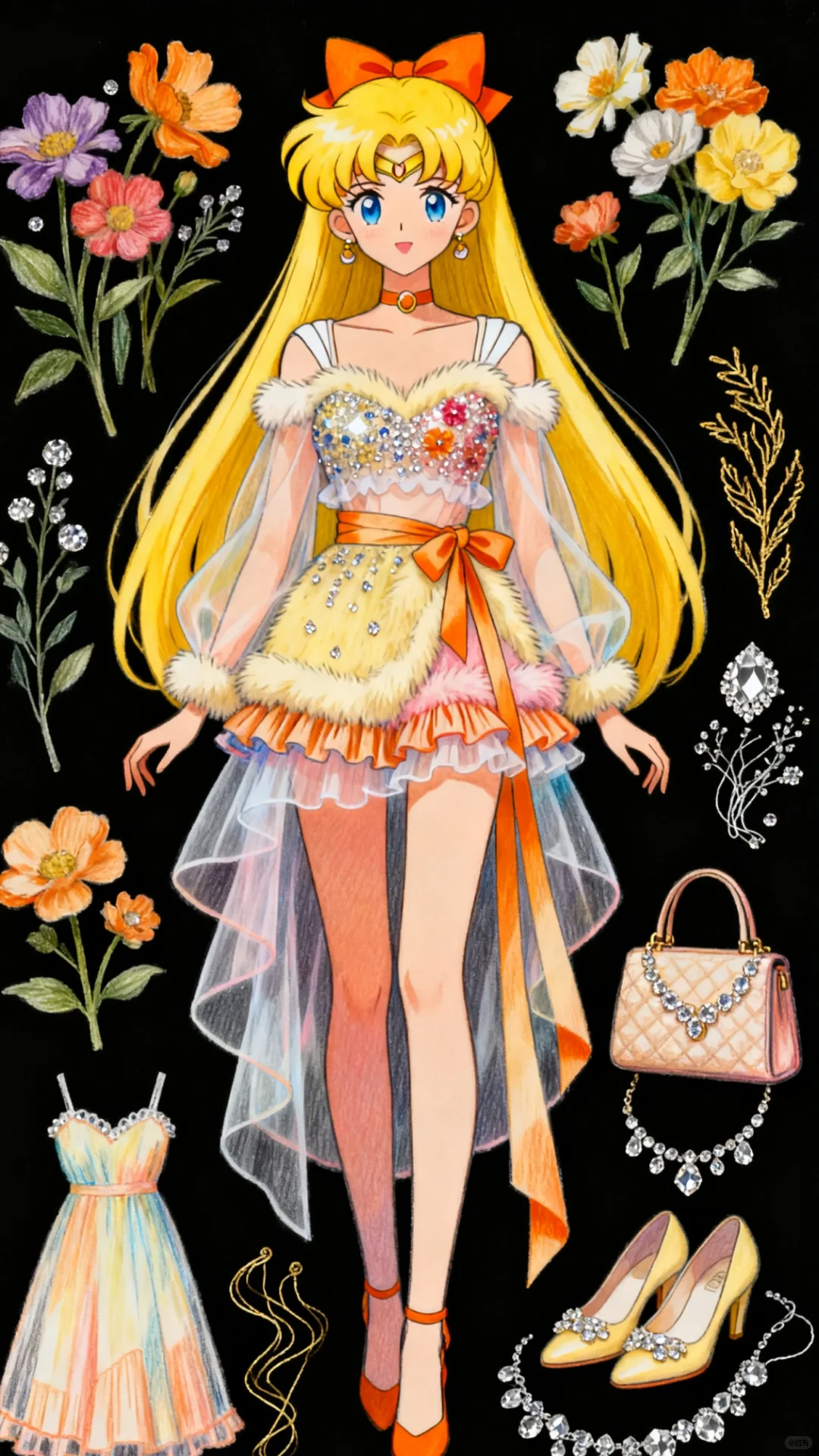 美少女战士_5人_水彩衣柜