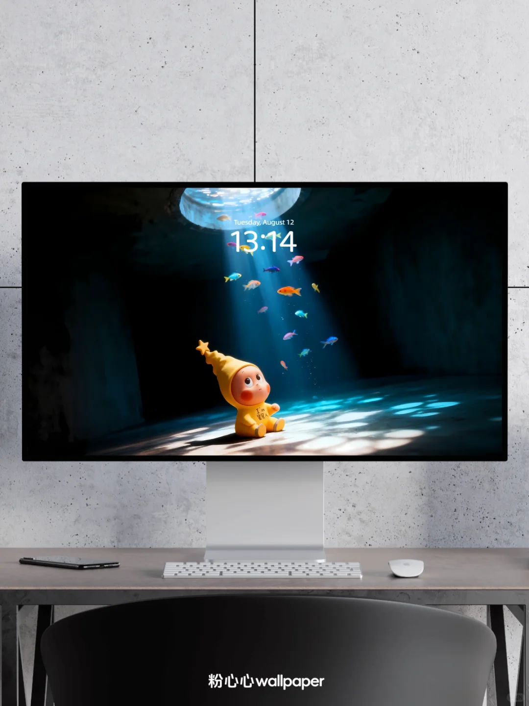 星星人和小鱼一起游泳｜动态壁纸｜111