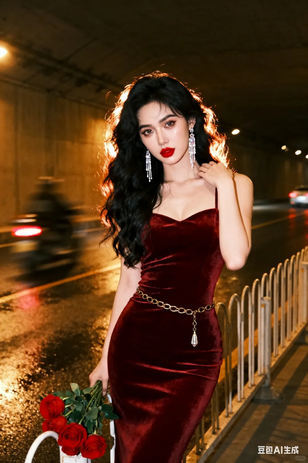 复古港风隧道拍照｜AI生成‼️