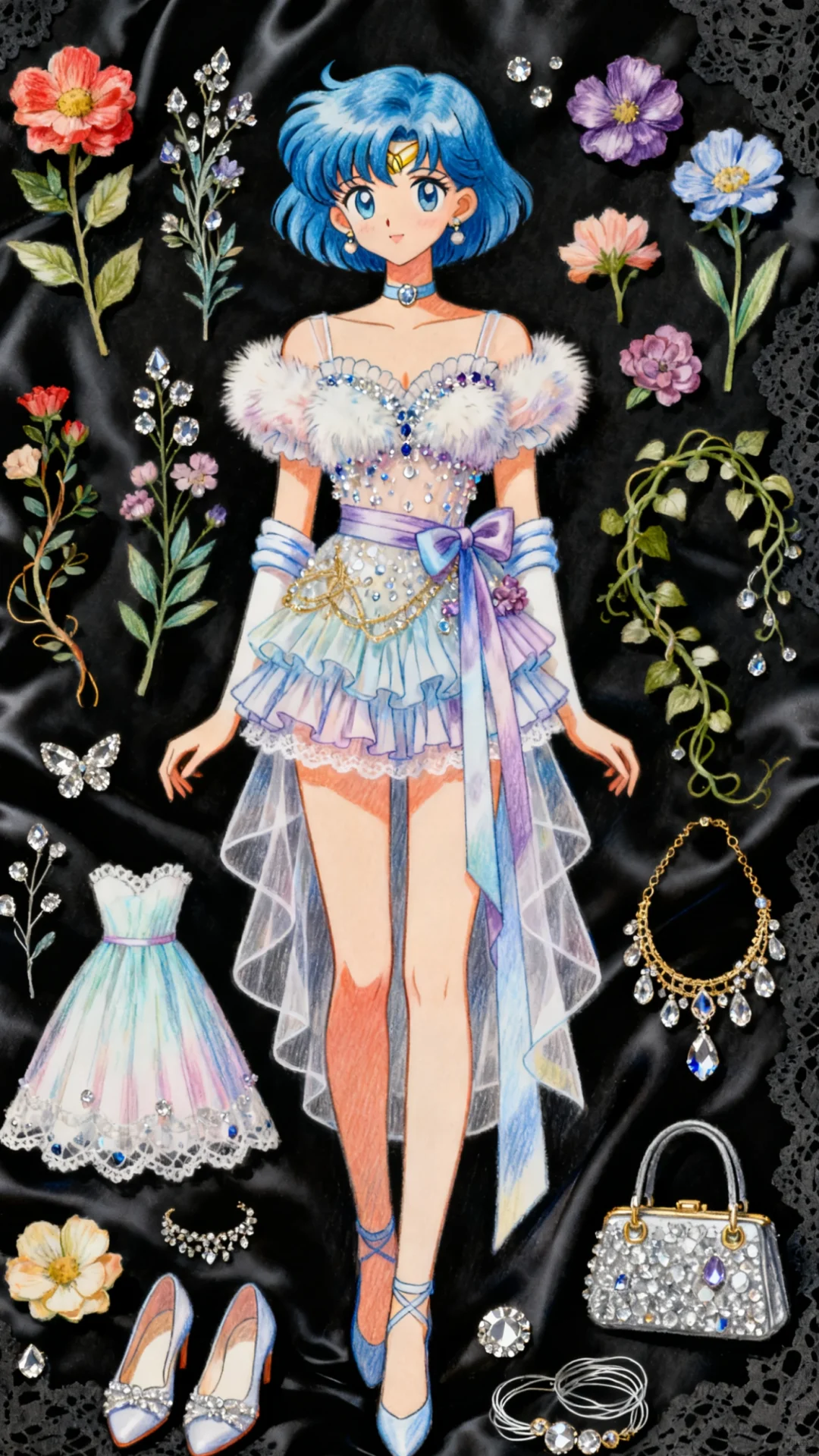 美少女战士_5人_水彩衣柜