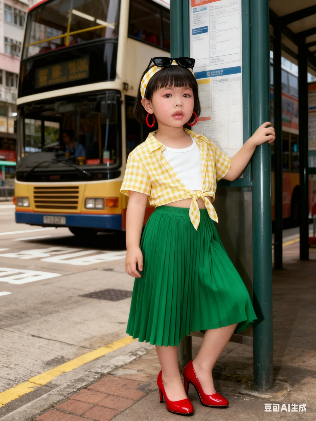 AI生图 港风女孩（街拍）胖妹也疯狂